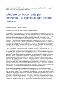 Ai partecipanti alla XXV conferenza internazionale del Pontificio
