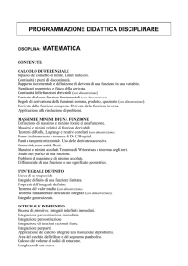 PROGRAMMAZIONE DIDATTICA DISCIPLINARE