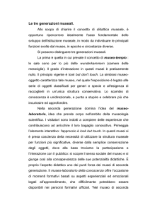 Le tre generazioni museali