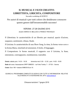 IL MUSICAL E I SUOI CREATIVI: LIBRETTISTA, LIRICISTA