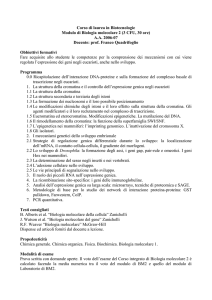 Corso di laurea in Biotecnologie