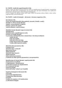 IA PARTE: Analisi dei segnali biomedici (14h)