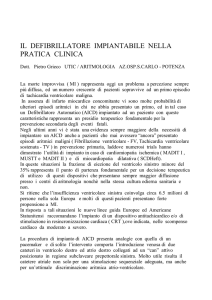 Il defibrillatore impiantabile nella pratica clinica