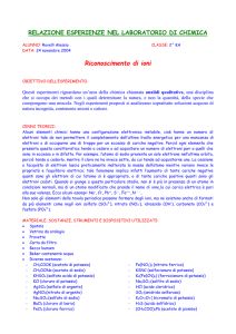Riconoscimento di ioni - Laboratorio di fisica