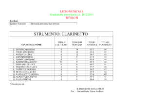CLARINETTO TITOLO II PROVVISORIA