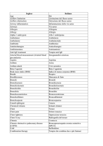 Dizionario del Respiro Inglese
