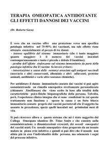 terapia omeopatica antidotante gli effetti dannosi dei vaccini