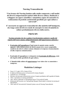 Nursing Transculturale - Facoltà di Medicina e Chirurgia