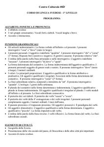 corso di lingua svedese - 1° livello
