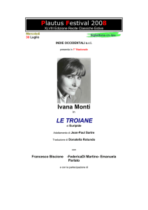 Sarsina -Lecce "LE TROIANE" di EURIPIDE