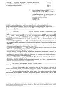 Richiesta nulla osta interferenze elettriche