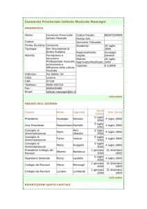 Consorzio Provinciale Istituto Musicale Mascagni ANAGRAFICA