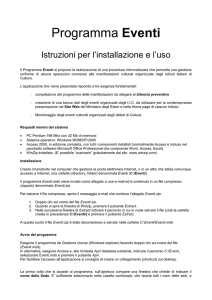 Istruzioni per il Programma Eventi