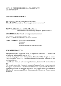 disturbi del comportamento alimentare