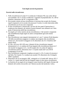 Testi degli esercizi di geometria
