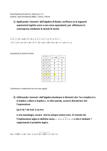Esercitazione di teoria5 esercizi 1,2