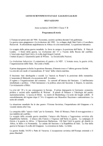 programma storia 5 B 2011