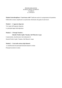 PROGRAMMAZIONE alimentazione classe II