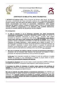 Federazione Impiegati Operai Metallurgici Via Messenape, 13/B
