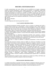 rischo anestesiologico
