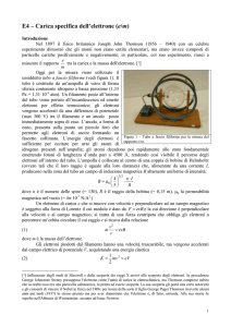 Scheda carica specifica dell`elettrone