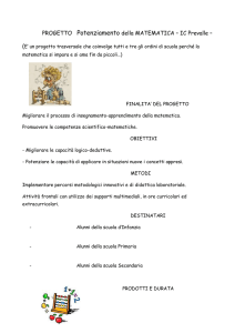 PROGETTO Potenziamento della MATEMATICA – IC Prevalle –
