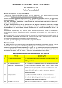programma svolto: storia - classe va liceo classico
