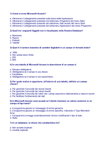 1) Come si avvia Microsoft Access