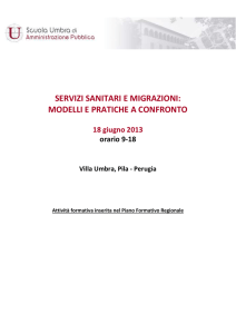 Programma SERVIZI SANITARI E MIGRAZIONI