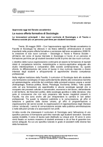 Comunicato stampa