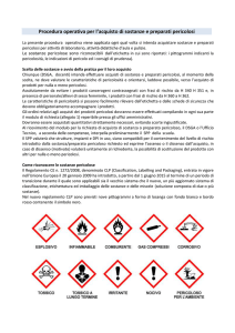 Procedure operative per acquisti sostanze e prodotti pericolosi