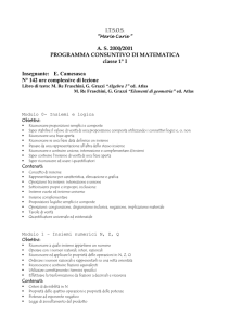 Insegnante: E. Camesasca