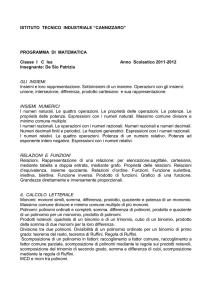 Matematica - ITIS Cannizzaro