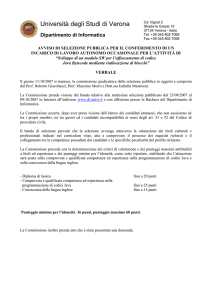 selezione pubblica per il conferimento di n - Univr DI