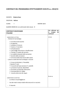 CONTENUTI DEL PROGRAMMA EFFETTIVAMENTE SVOLTO
