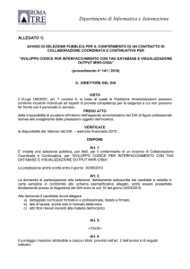 Sviluppo codice per interfacciamento con tag database e