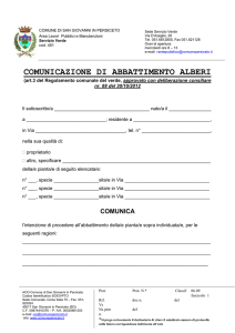 comunicazione abbattimento alberi