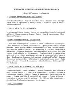 Chimica Generale e Inorganica con Lab.