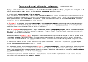 2015 Sostanze dopanti e il doping nello sport