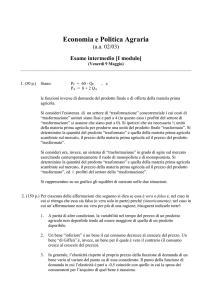Economia e Politica Agraria