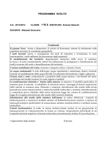 Scienze naturali 1BS Prof. Albizzati Giancarlo