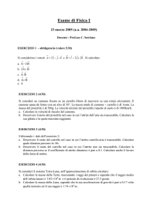 PROVA SCRITTA DI FISICA DEL 23 MARZO 2005