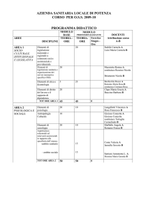 programma didattico