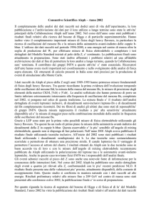 Consuntivo Scientifico Aleph