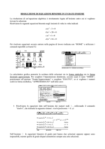 equazioni binomie - Laboratorio di fisica
