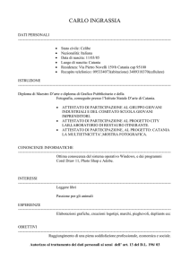 Curriculum Vitae - Giovani Artisti italiani