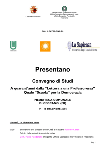 programma - USP di Frosinone