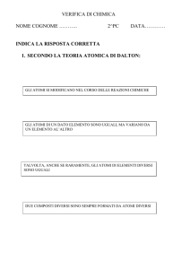 Verifica di chimica 2