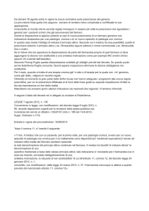 Provvedimento di Legge su prescrizione generici
