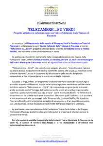 Scarica comunicato stampa - Fondazione Teatri di Piacenza